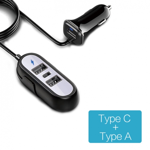 CC-C418 Type C and Type A 5.8A four output ports car charger 1