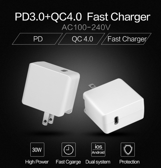 TC-EPD30W USB-C PD 3.0+QC3.0 USB FAST CHARGER 3