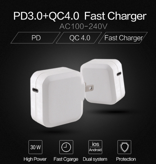 TC-KPD30W USB-C PD 3.0+QC3.0 USB fast charger 3